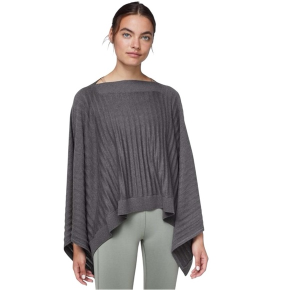 lululemon athletica Sweaters - Lululemon Forward Flow Poncho in Heathered Moonwalk